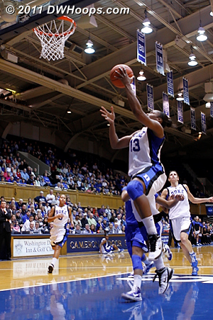 Karima Christmas scores a fast break basket to knot the score at 8.  - Duke Tags: #13 Karima Christmas 