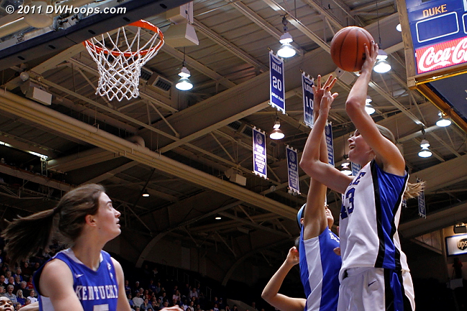 Alli puts back her own miss and Duke is up three, 23-20.  - Duke Tags: #43 Allison Vernerey 
