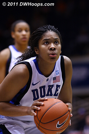 With Kentucky still leading 41-40, Krystal Thomas went to the line for two, also missing both.  - Duke Tags: #34 Krystal Thomas 