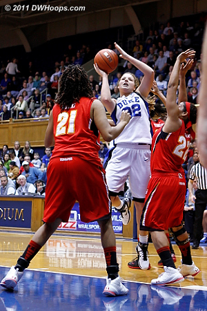 Liston threads the needle to put the Devils up 52-50.  - Duke Tags: #32 Tricia Liston 