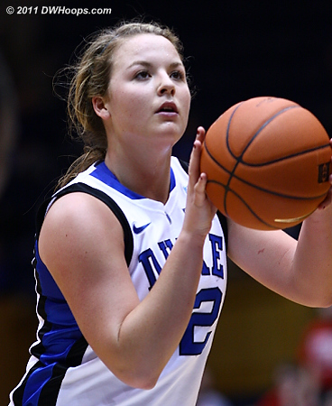 Liston on the stripe with a chance to tie the game.  - Duke Tags: #32 Tricia Liston 