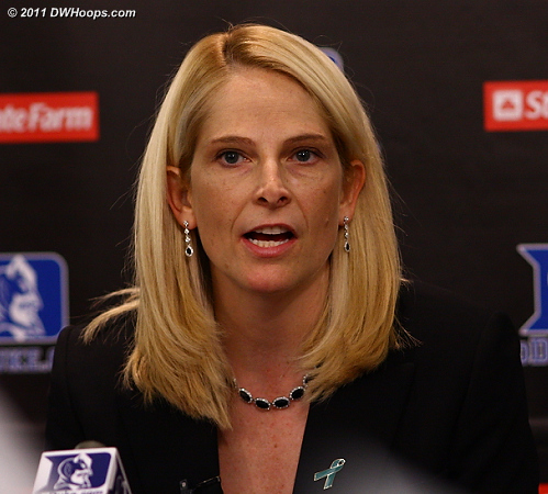 Maryland Head Coach Brenda Frese in the media room.  