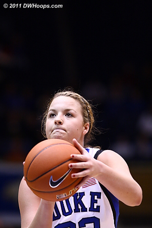 Liston on the stripe, again drawing Duke to within two.  - Duke Tags: #32 Tricia Liston 