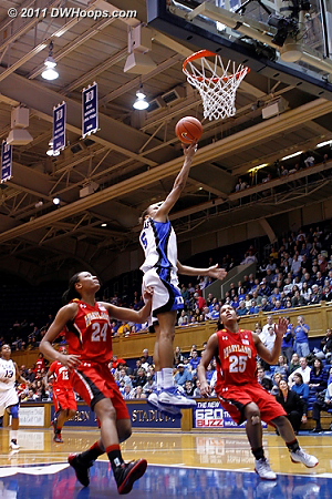 Jas ties it up at 33.  - Duke Tags: #5 Jasmine Thomas 