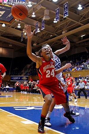 Diandra Tchatchouang loses the ball out of bounds.  