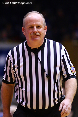 Veteran official Lawson Newton during a break in the action.  