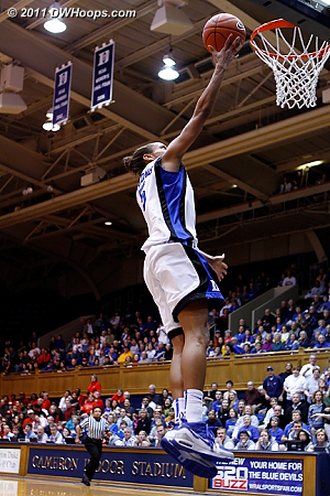 The Thomas layup puts Duke up 39-38, their first lead of the second half.  - Duke Tags: #5 Jasmine Thomas 