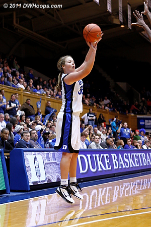 Another trey from Liston breaks a 43-43 tie.  - Duke Tags: #32 Tricia Liston 