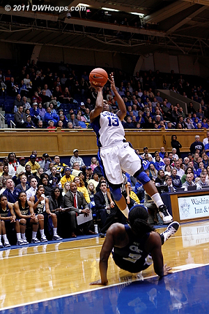 Karima Christmas put Duke in the lead with this fallaway.  - Duke Tags: #13 Karima Christmas 