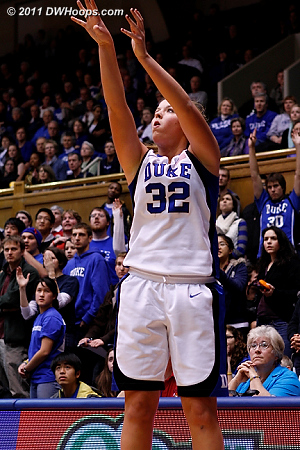 Liston drains a corner three for a 12-8 Duke advantage.  - Duke Tags: #32 Tricia Liston 