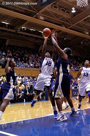 Chelsea Gray draws a foul  - Duke Tags: #12 Chelsea Gray 