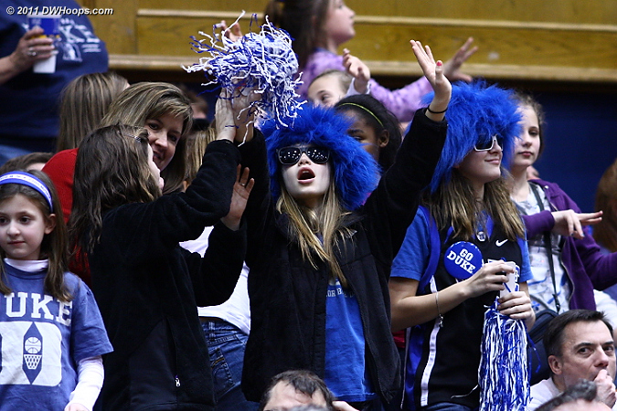 Tonight's game was Duke's largest crowd of the season to date.  - Duke Tags: Fans 
