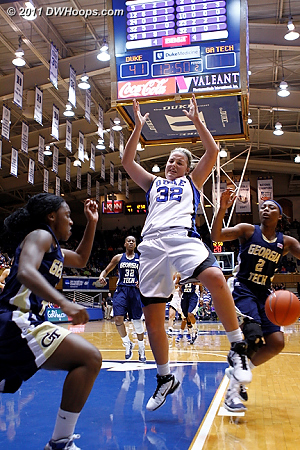 Walthour stripped Liston in the paint  - Duke Tags: #32 Tricia Liston 