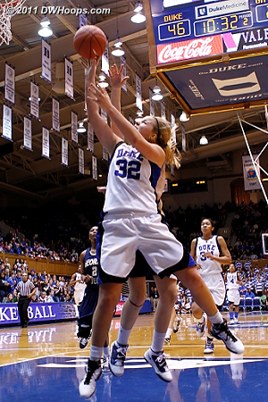 Liston fouled in the paint as Duke continues to pull away.  - Duke Tags: #32 Tricia Liston 