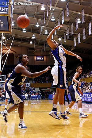 Duke threw the ball away a lot in the first half, notching 12 turnovers.  