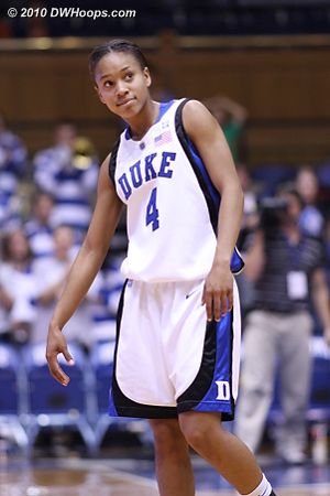 Chloe Wells has just dribbled out the clock, Duke defeats BYU, 69-54.  - Duke Tags: #4 Chloe Wells 