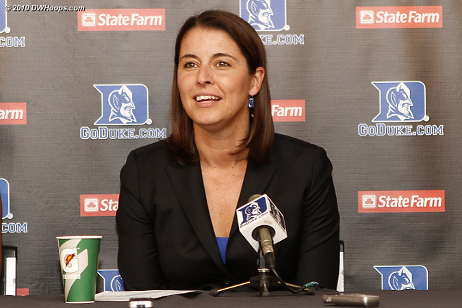 Coach P in the media room.  - Duke Tags: Joanne P. McCallie 