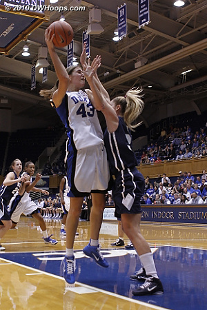 Allison Vernerey gets good position to score.  - Duke Tags: #43 Allison Vernerey 