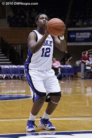 Gray's first career points came from the free throw line as she made one of two.  - Duke Tags: #12 Chelsea Gray 