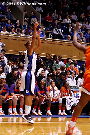 Shay Selby answered Clemson's 5th basket with Duke's 22nd, a corner trey.  - Duke Tags: #3 Shay Selby 