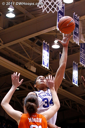 Krystal makes it 13-2  - Duke Tags: #34 Krystal Thomas 