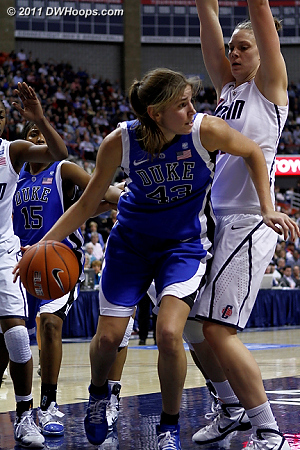 Allison still competing inside  - Duke Tags: #43 Allison Vernerey 