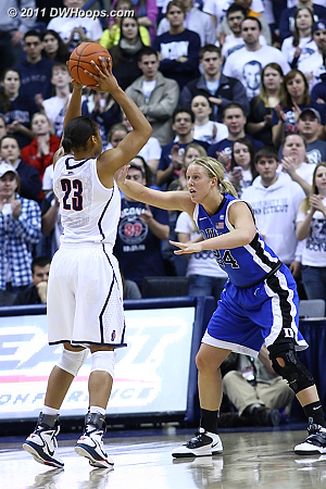 Kathleen Scheer guards Maya Moore  - Duke Tags: #24 Kathleen Scheer 