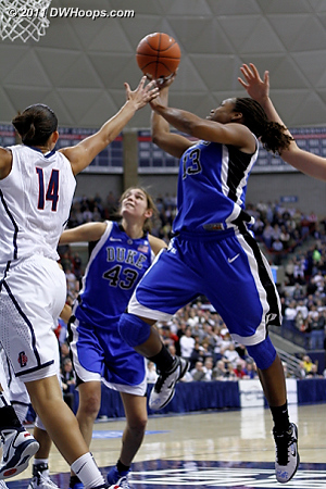 Karima Christmas scored the first basket of the second half  - Duke Tags: #13 Karima Christmas 