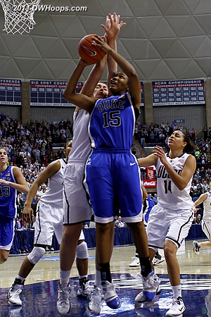 Richa got stuffed by Dolson here  - Duke Tags: #15 Richa Jackson 