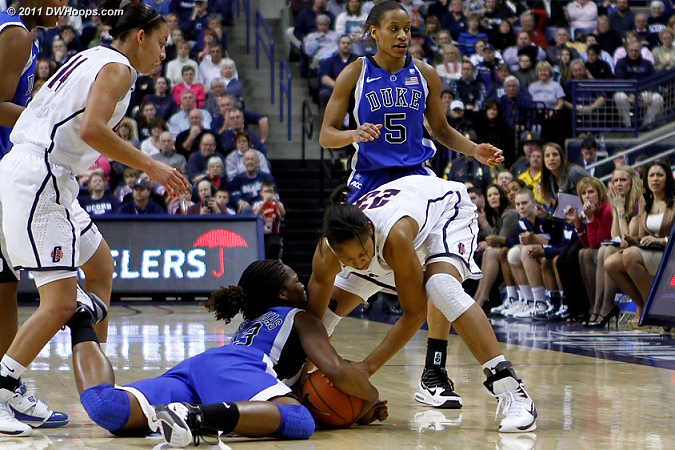 Karima Christmas forces a tieup with Maya Moore  - Duke Tags: #13 Karima Christmas 