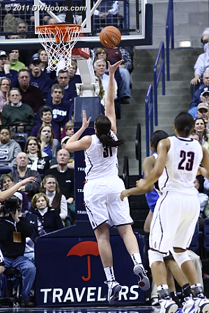 After UConn ran some clock Dolson found an easy lane, Huskies back up by 24  