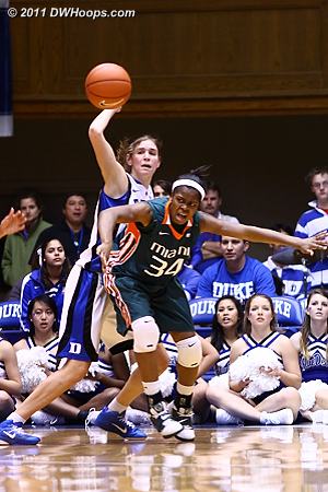 Another Miami turnover  - Duke Tags: #43 Allison Vernerey 