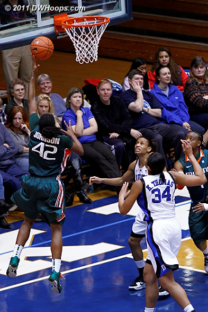 Shenise Johnson scores a nice back door layup, but the game is already out of hand.  
