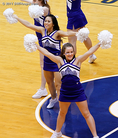 Duke Cheerleaders during the final media timeout  - Duke Tags: Duke Cheerleaders 