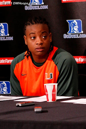 Riquna Williams agreed with Rob Clough's assessment that she 