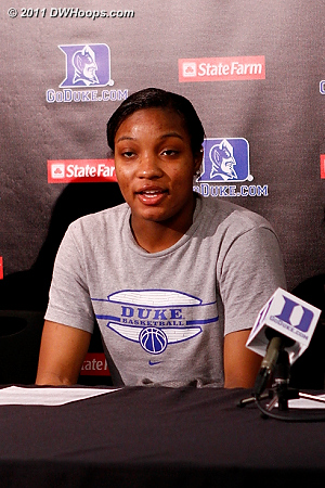 Richa Jackson responds to a question about her comfort level on the floor: 