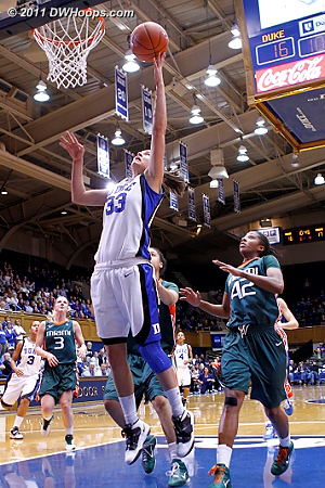 Haley Peters came in the game and immediately scored, putting Duke back ahead.  - Duke Tags: #33 Haley Peters 