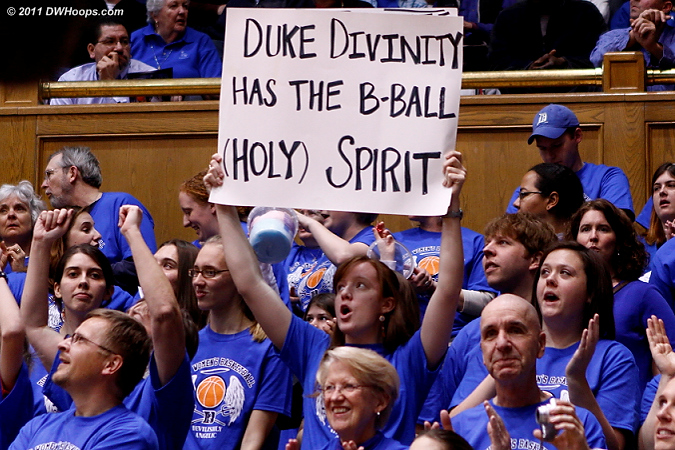 Duke Divinity has the B-Ball (Holy) Spirit - and they were loud tonight!  - Duke Tags: Fans 