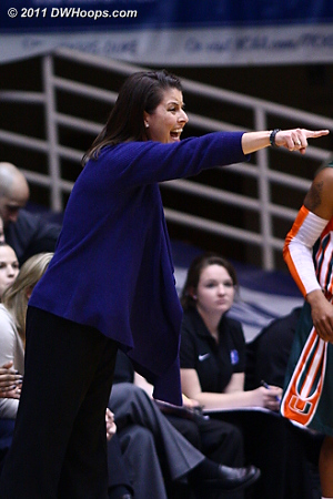Coach P directs the Duke defense  - Duke Tags: Joanne P. McCallie 