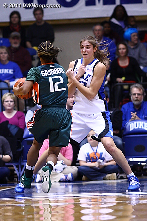 Allison Vernerey braces to take a charge (DWHoops members see the entire sequence)  - Duke Tags: #43 Allison Vernerey 