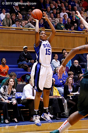 Richa's trey capped the 9-0 Duke run  - Duke Tags: #15 Richa Jackson 