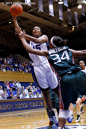 Richa didn't score on this layup as Duke was still looking for its first field goal.  - Duke Tags: #15 Richa Jackson 