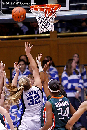 Tricia Liston scores on a layup  - Duke Tags: #32 Tricia Liston 