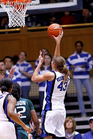 With Bullock on the bench Vernerey had an easy lane to the basket.  - Duke Tags: #43 Allison Vernerey 
