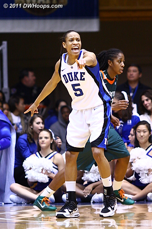 Jas working hard on defense  - Duke Tags: #5 Jasmine Thomas 