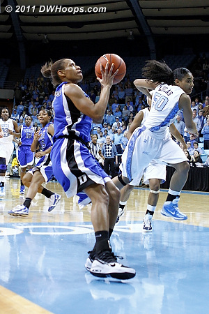 Jas gets an easy bucket in transition and Duke leads 8-zip.