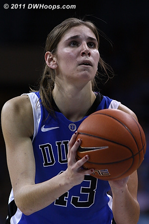 Alli missed the free throw, Duke's only trip of the first half.  The Heels had 10 freebies but only converted 3.