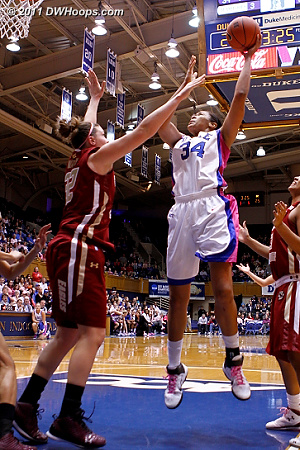 Krystal scores to put Duke back on top, 27-25  - Duke Tags: #34 Krystal Thomas 
