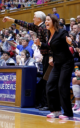 Coach P cheers after the Selby fast-break layup