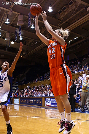 Elizabeth Basham ended the Duke run with this baseline jumper.  